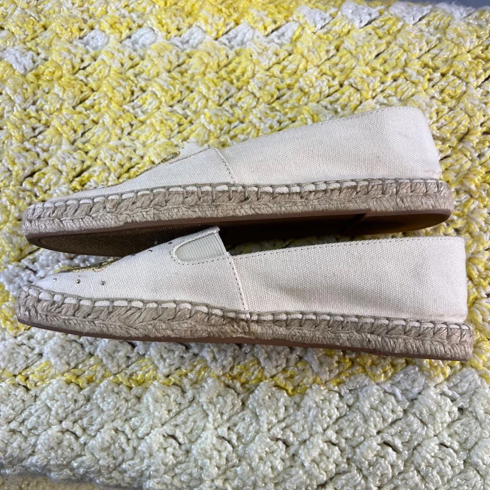 Quacker Factory Jeanne Bice QK-DAMIE Anchor Sequin Espadrille Flats‎ Cream 6M/36